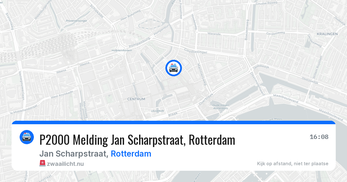 P2000 Melding Jan Scharpstraat, Rotterdam — 22 mrt 2026