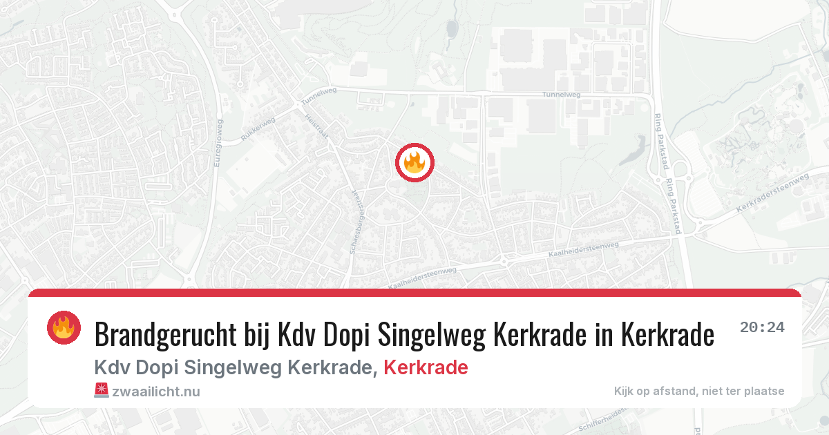 Brandgerucht bij Kdv Dopi Singelweg Kerkrade in Kerkrade — 1 mei 2026