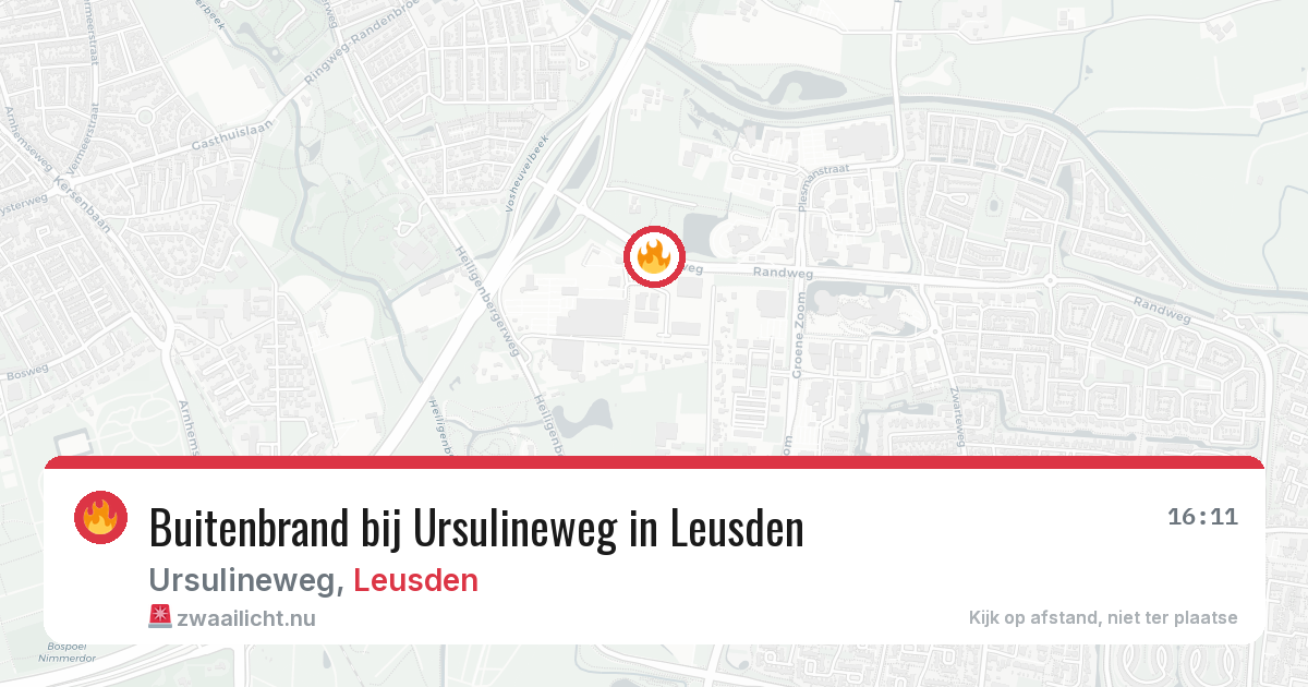Buitenbrand bij Ursulineweg in Leusden — 20 mrt 2026