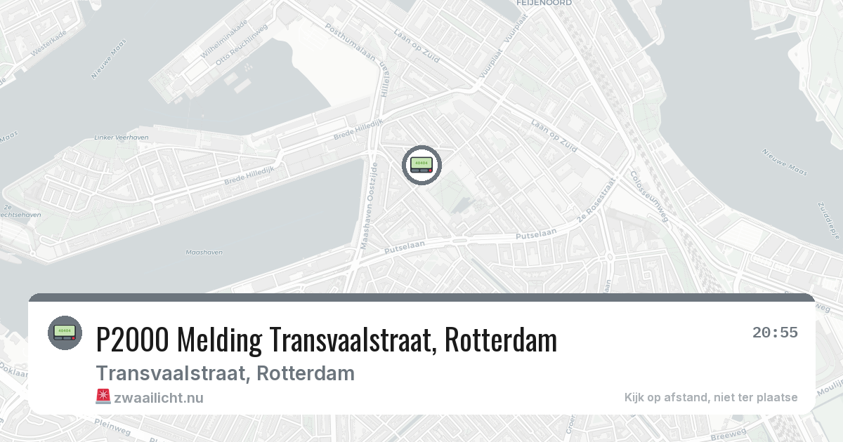 P2000 Melding Transvaalstraat, Rotterdam — 15 mei 2026