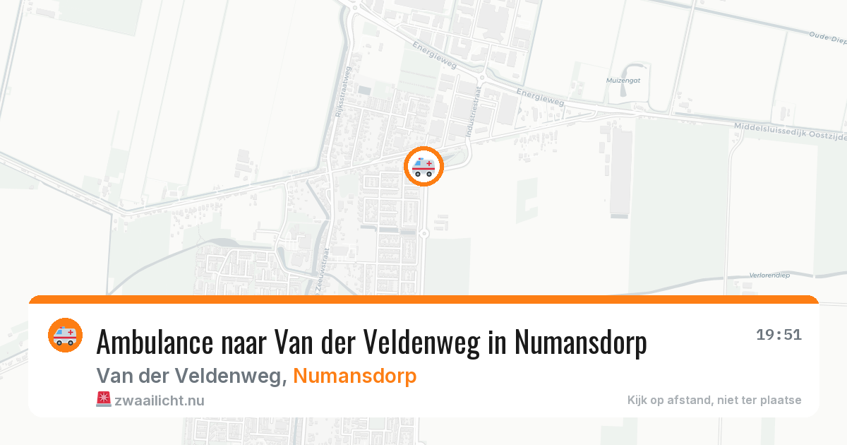 Ambulance naar Van der Veldenweg in Numansdorp — 14 jul 2026
