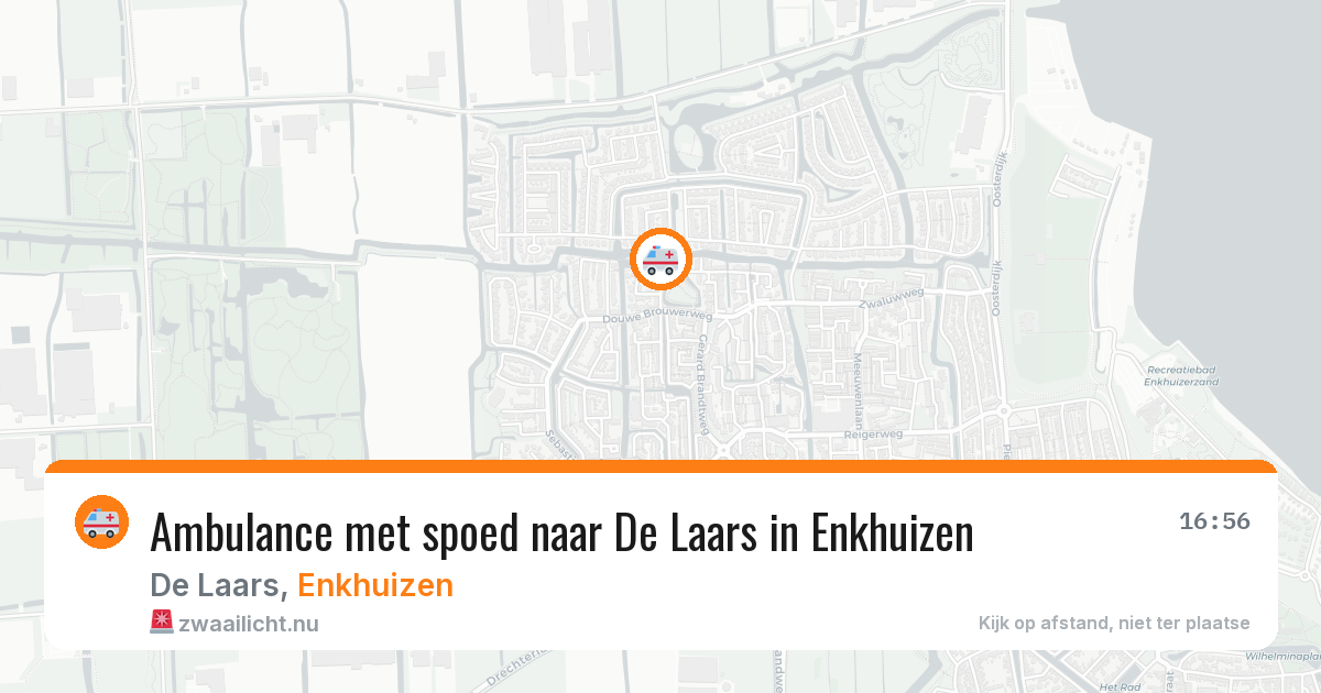 Ambulance met spoed naar De Laars in Enkhuizen — 7 apr 2026