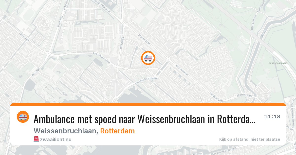 Ambulance met spoed naar Weissenbruchlaan in Rotterdam — 17 jul 2026