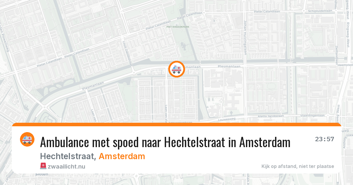 Ambulance met spoed naar Hechtelstraat in Amsterdam — 30 mei 2026