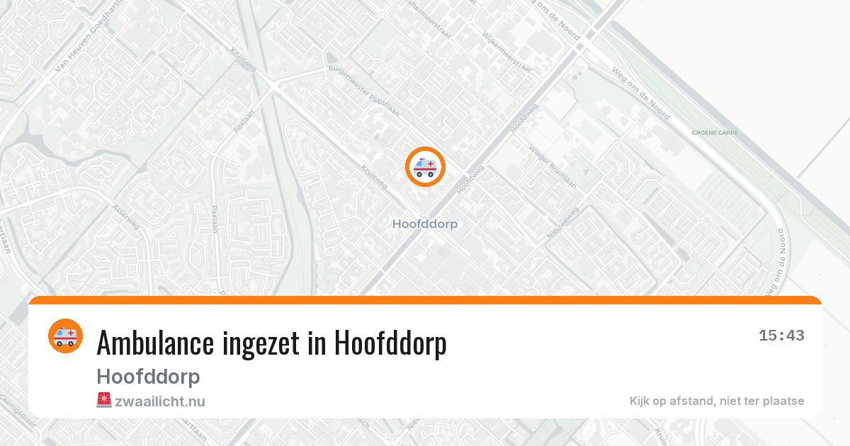 Ambulance ingezet in Hoofddorp — 11 jul 2026