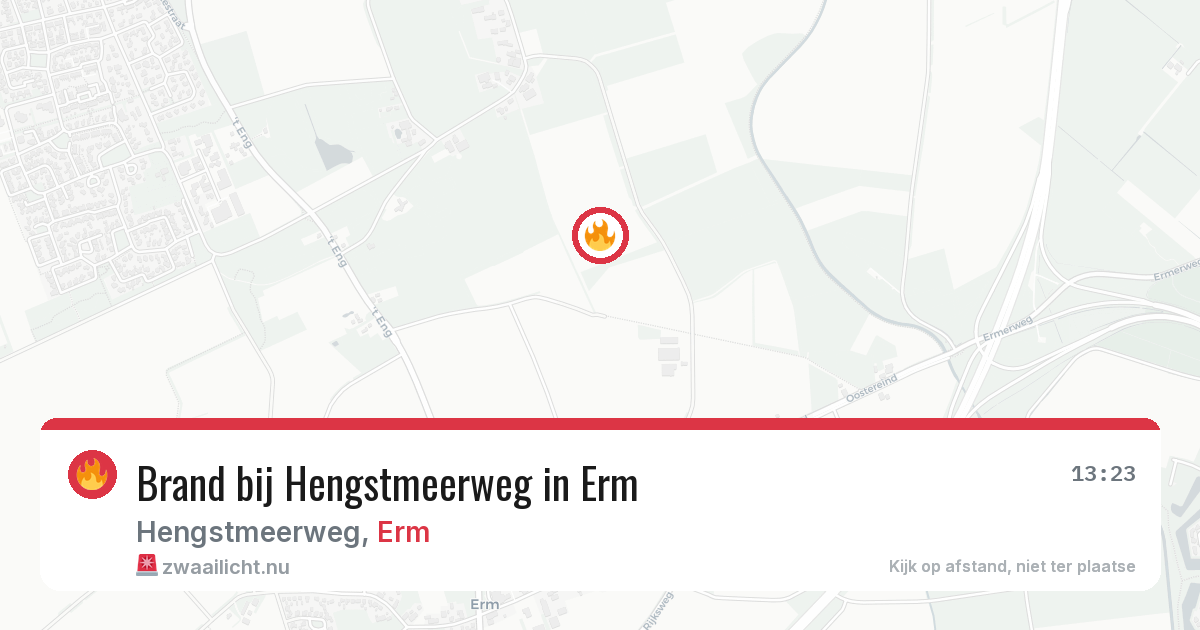 Brand bij Hengstmeerweg in Erm — 5 mrt 2026