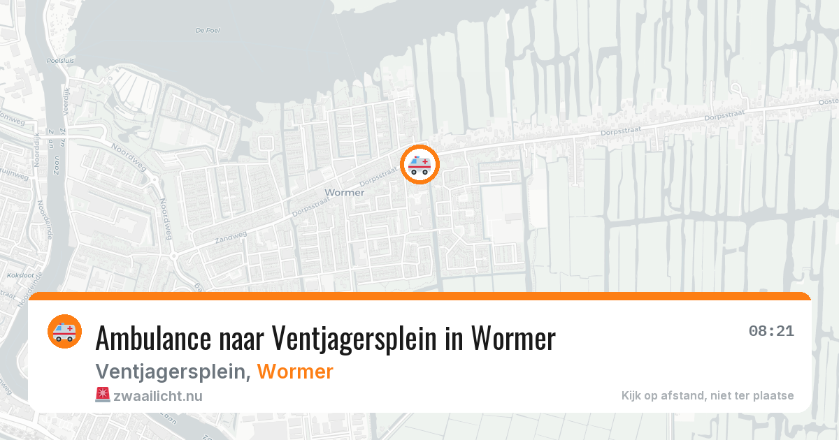 Ambulance naar Ventjagersplein in Wormer — 21 apr 2026