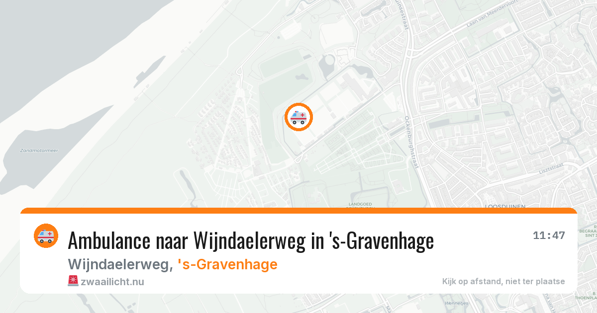 Ambulance naar Wijndaelerweg in 's-Gravenhage — 15 jul 2026