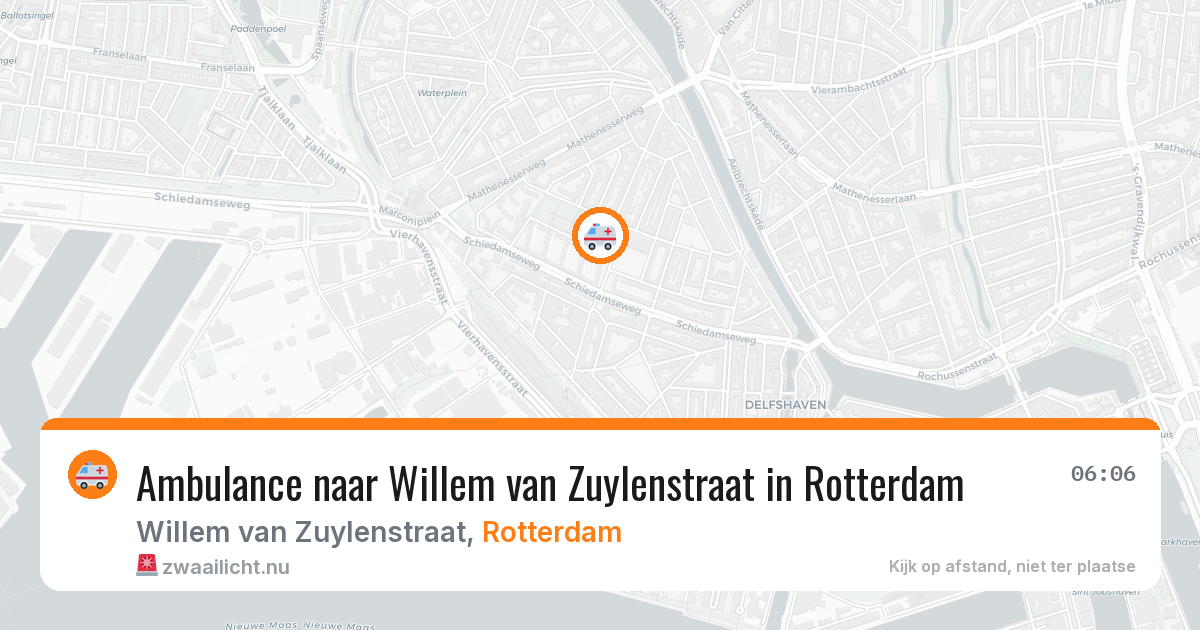 Ambulance naar Willem van Zuylenstraat in Rotterdam — 20 mrt 2026