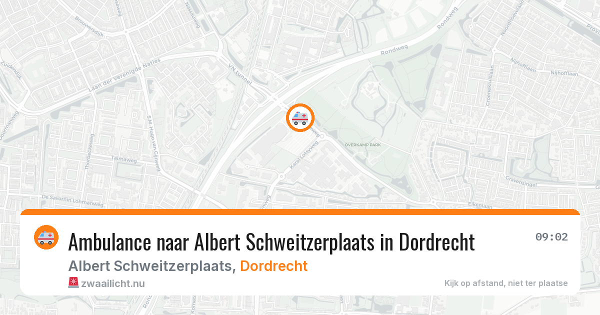 Ambulance naar Albert Schweitzerplaats in Dordrecht — 10 jul 2026