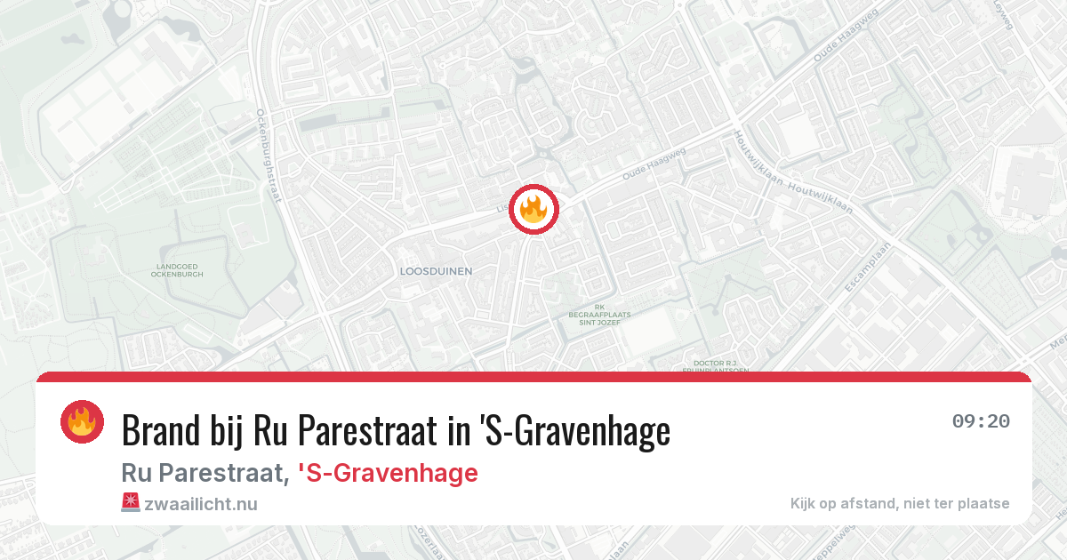 Brand bij Ru Parestraat in 'S-Gravenhage — 21 mrt 2026