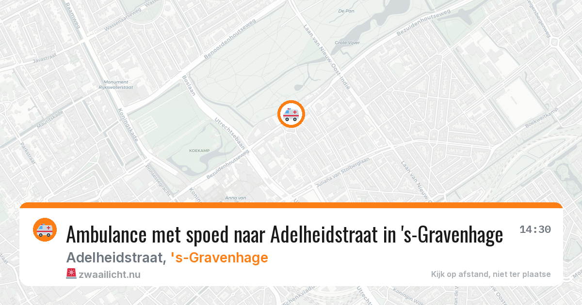 Ambulance met spoed naar Adelheidstraat in 's-Gravenhage — 3 feb 2026