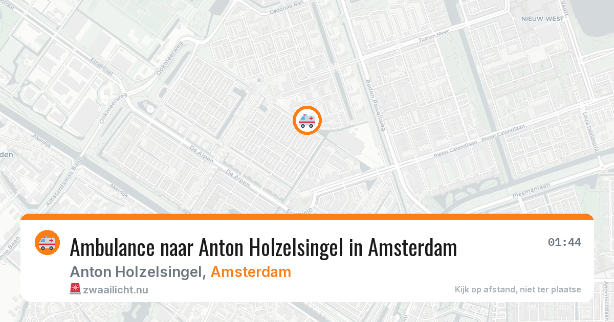 Ambulance naar Anton Holzelsingel in Amsterdam — 11 jul 2026
