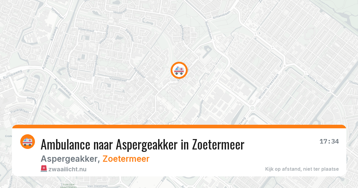Ambulance naar Aspergeakker in Zoetermeer — 27 mei 2026