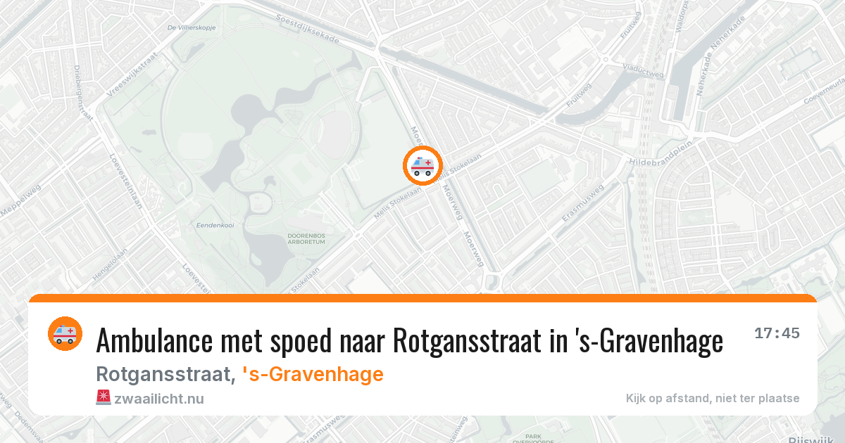 Ambulance met spoed naar Rotgansstraat in 's-Gravenhage — 14 mei 2026