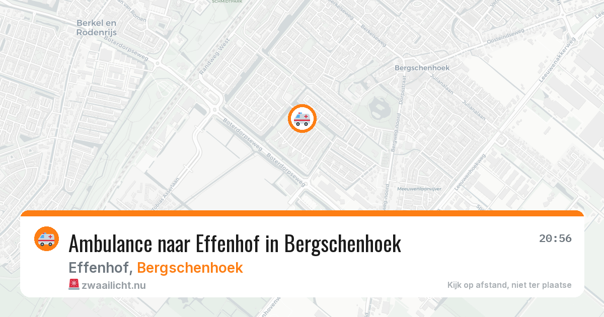 Ambulance naar Effenhof in Bergschenhoek — 22 mei 2026