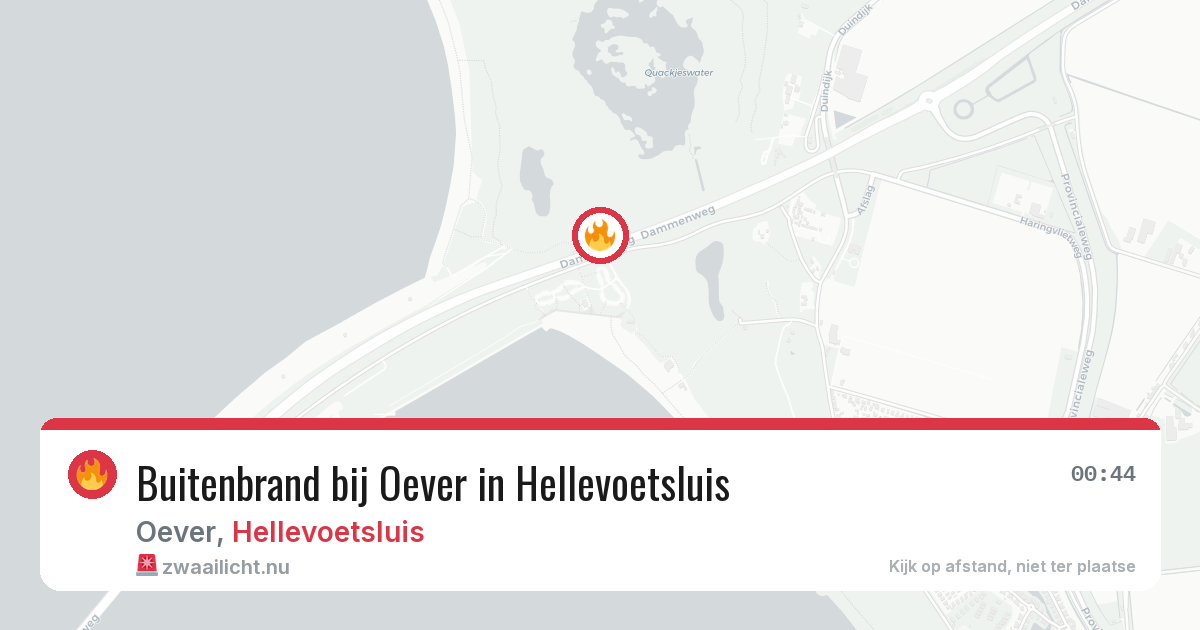 Buitenbrand bij Oever in Hellevoetsluis — 17 jul 2026