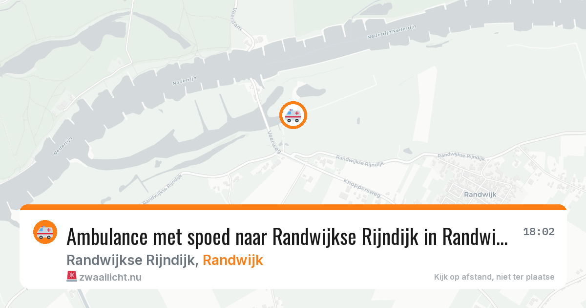 Ambulance met spoed naar Randwijkse Rijndijk in Randwijk — 21 mei 2026