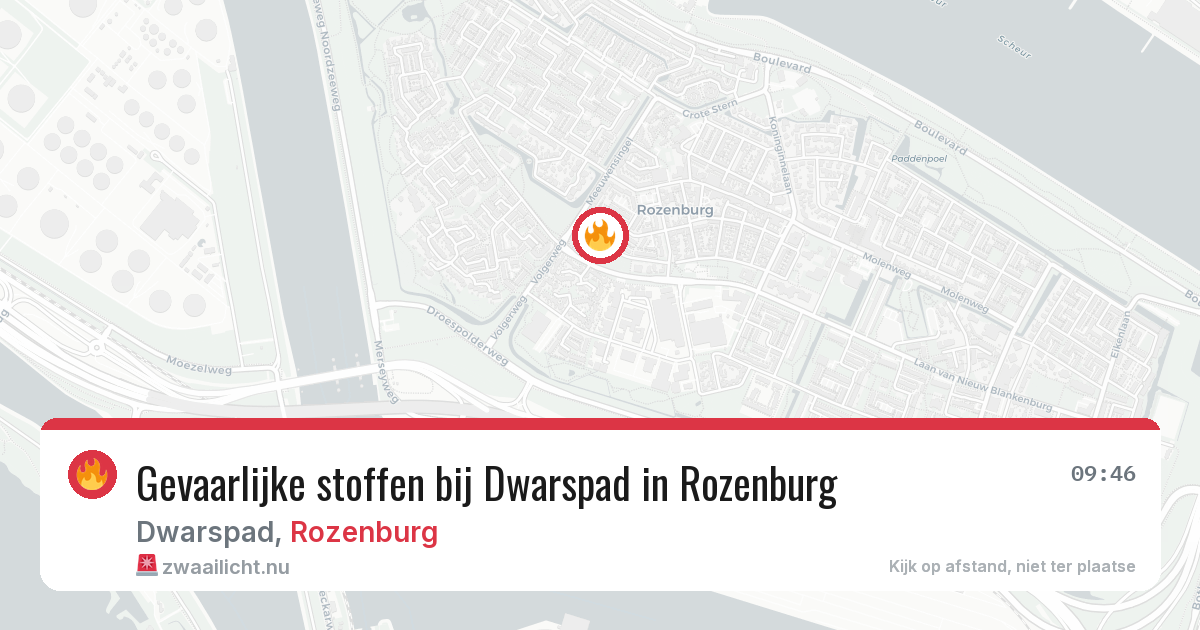 Gevaarlijke stoffen bij Dwarspad in Rozenburg — 1 jun 2026