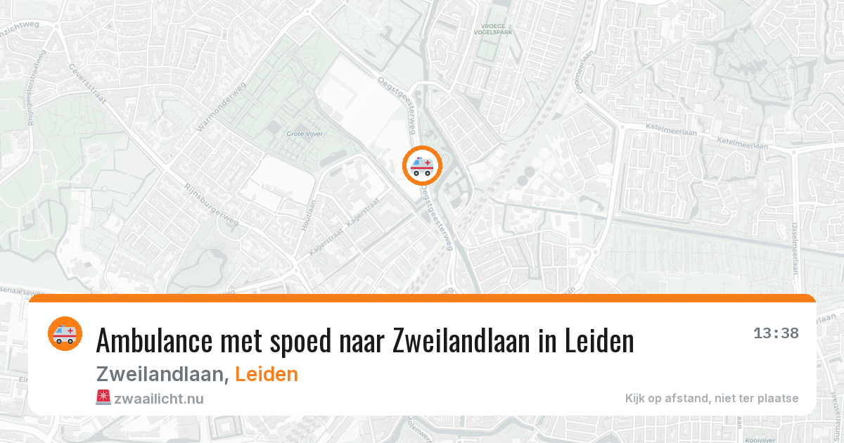 Ambulance met spoed naar Zweilandlaan in Leiden — 29 mei 2026