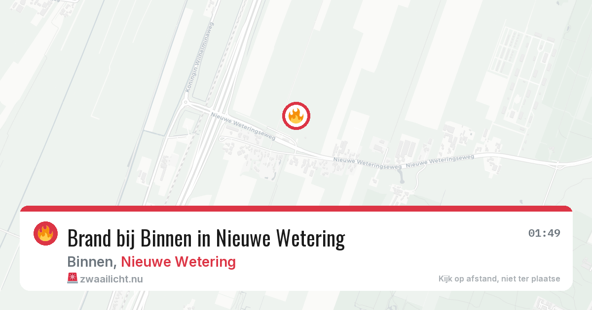 Brand bij Binnen in Nieuwe Wetering — 11 jul 2026