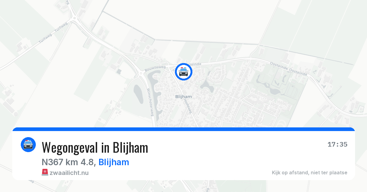 Wegongeval in Blijham — 4 jul 2026