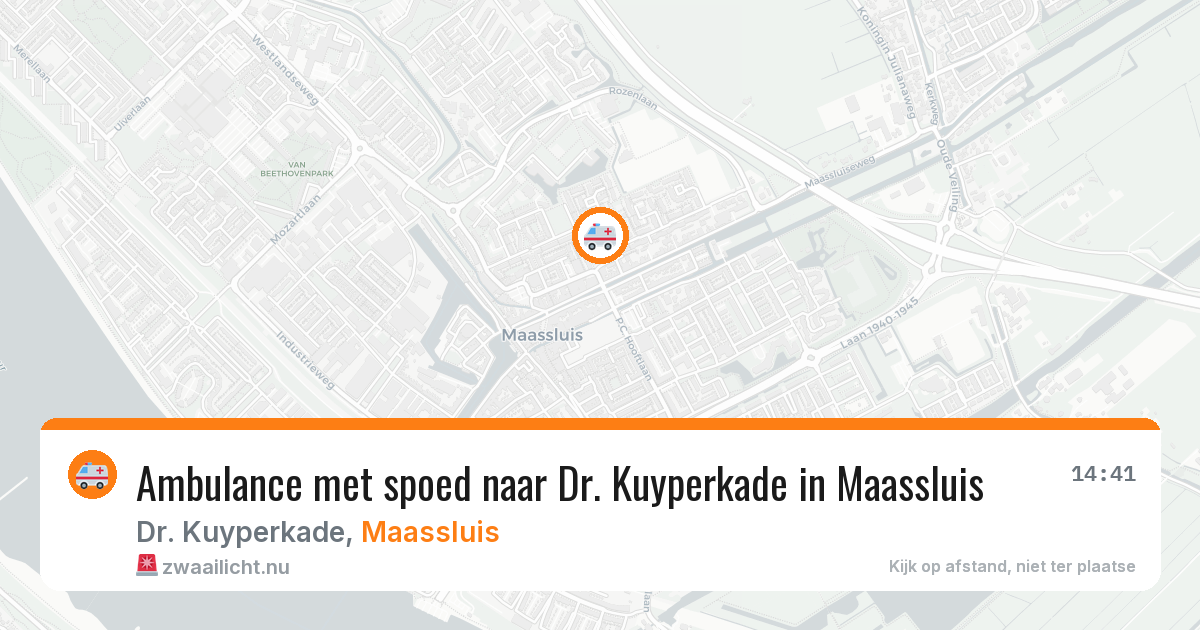 Ambulance met spoed naar Dr. Kuyperkade in Maassluis — 20 jul 2026