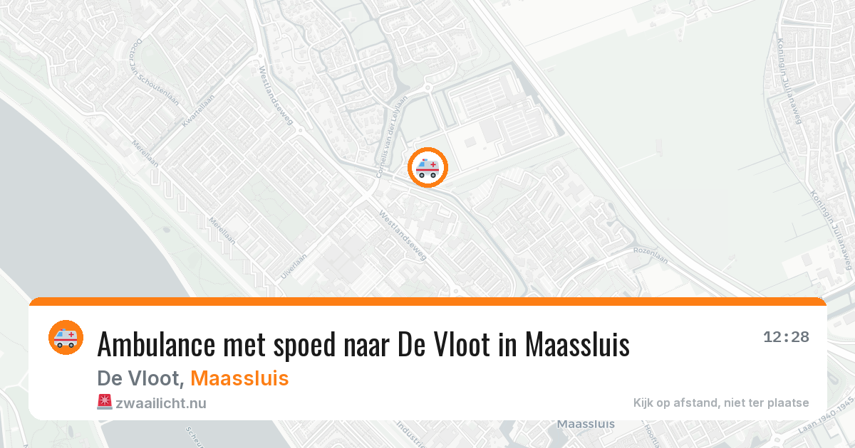 Ambulance met spoed naar De Vloot in Maassluis — 17 jul 2026