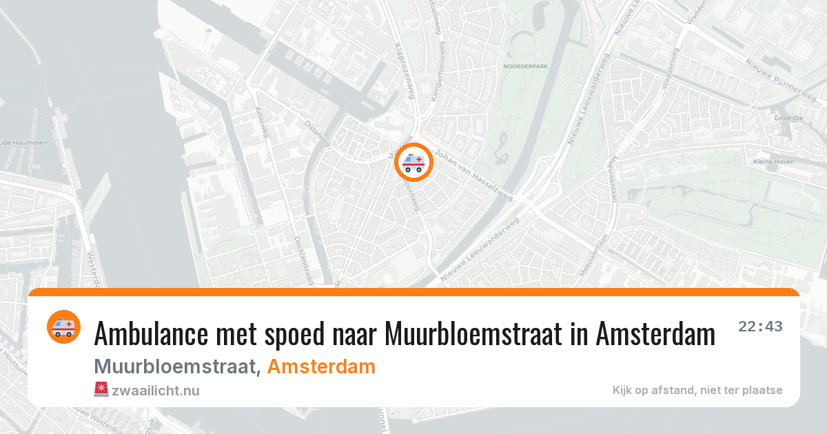 Ambulance met spoed naar Muurbloemstraat in Amsterdam — 17 mei 2026