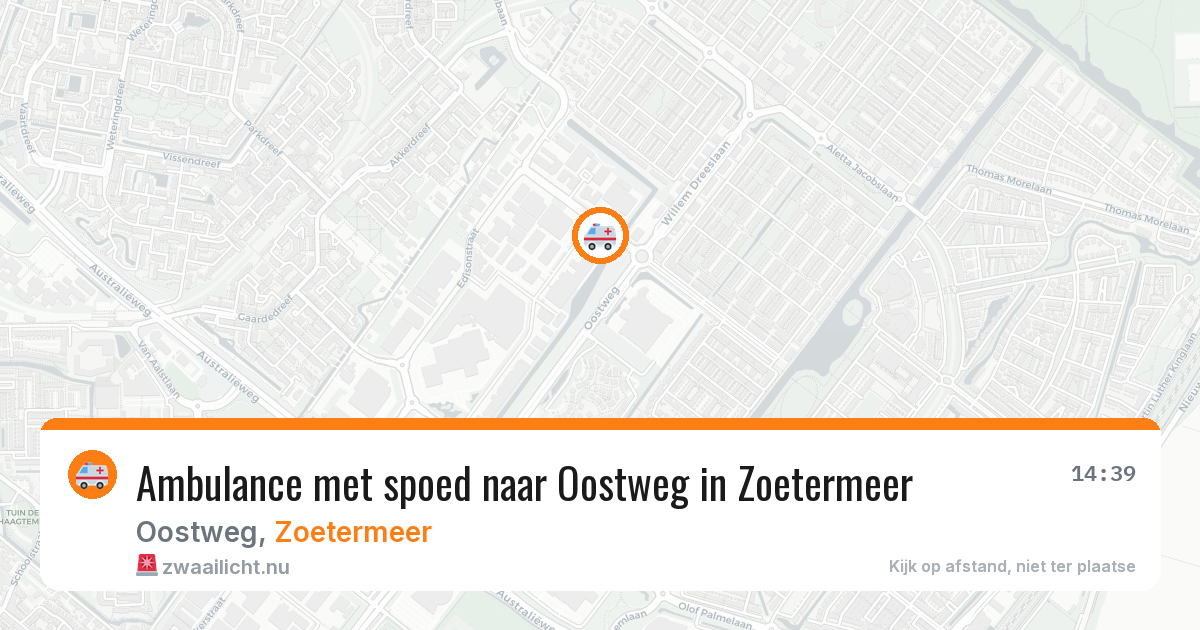 Ambulance met spoed naar Oostweg in Zoetermeer — 24 jul 2026