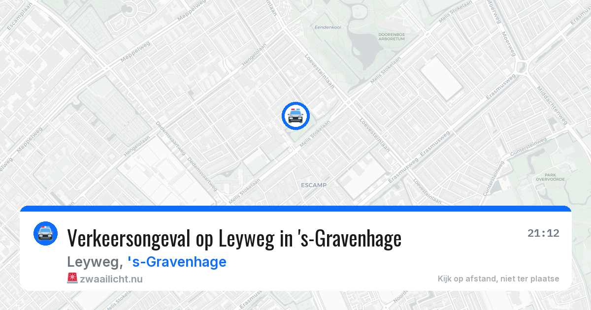 Verkeersongeval op Leyweg in 's-Gravenhage — 6 apr 2026