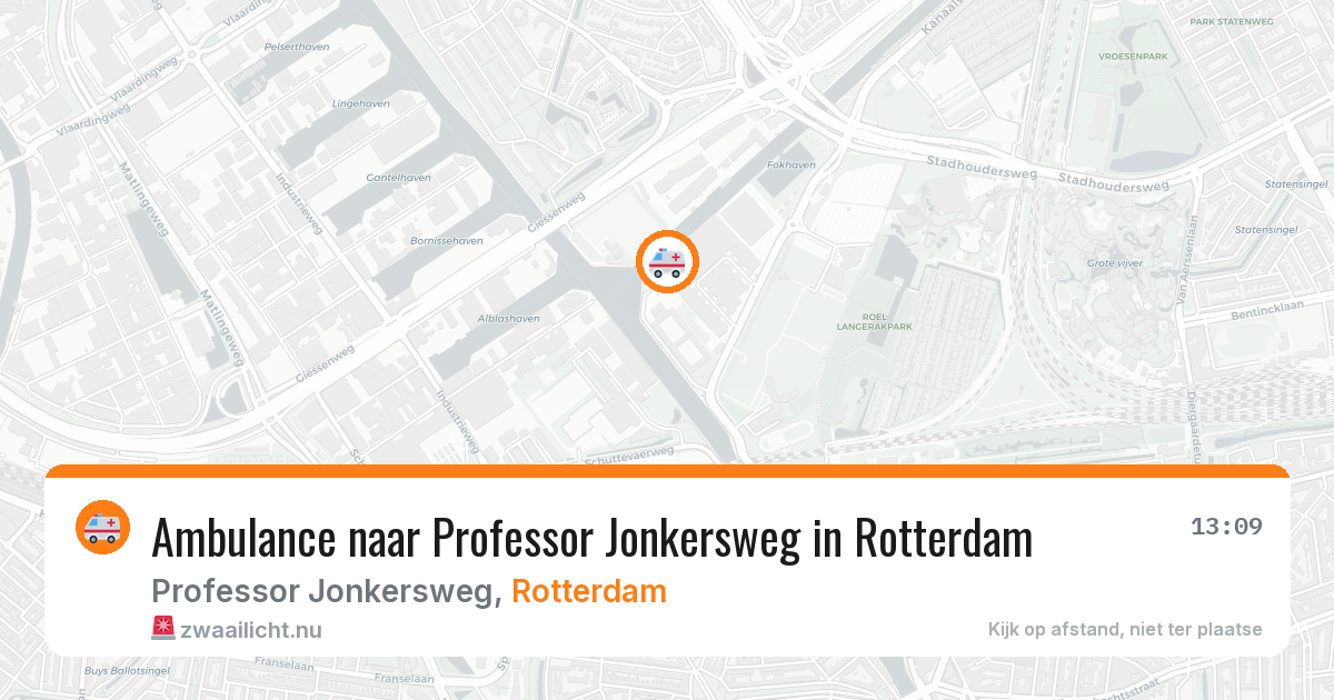 Ambulance naar Professor Jonkersweg in Rotterdam — 23 mrt 2026