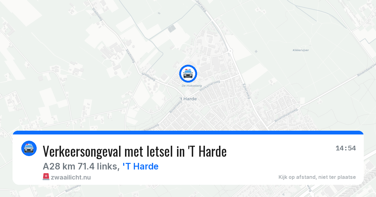 Verkeersongeval met letsel in 'T Harde — 24 jul 2026