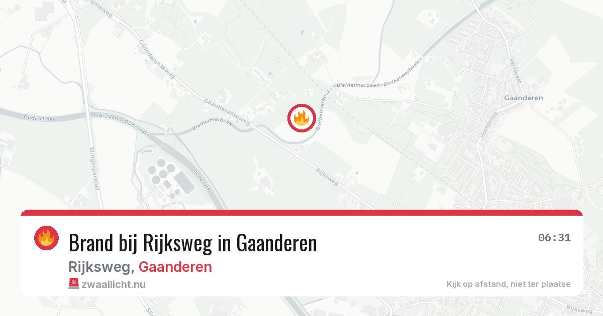 Brand bij Rijksweg in Gaanderen — 30 mei 2026