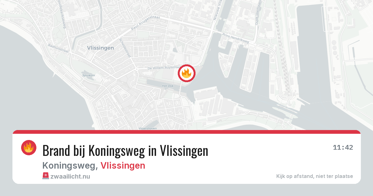 Brand bij Koningsweg in Vlissingen — 16 feb 2026