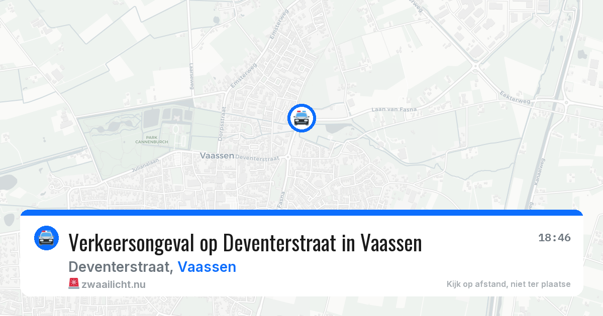 Verkeersongeval op Deventerstraat in Vaassen — 14 jul 2026