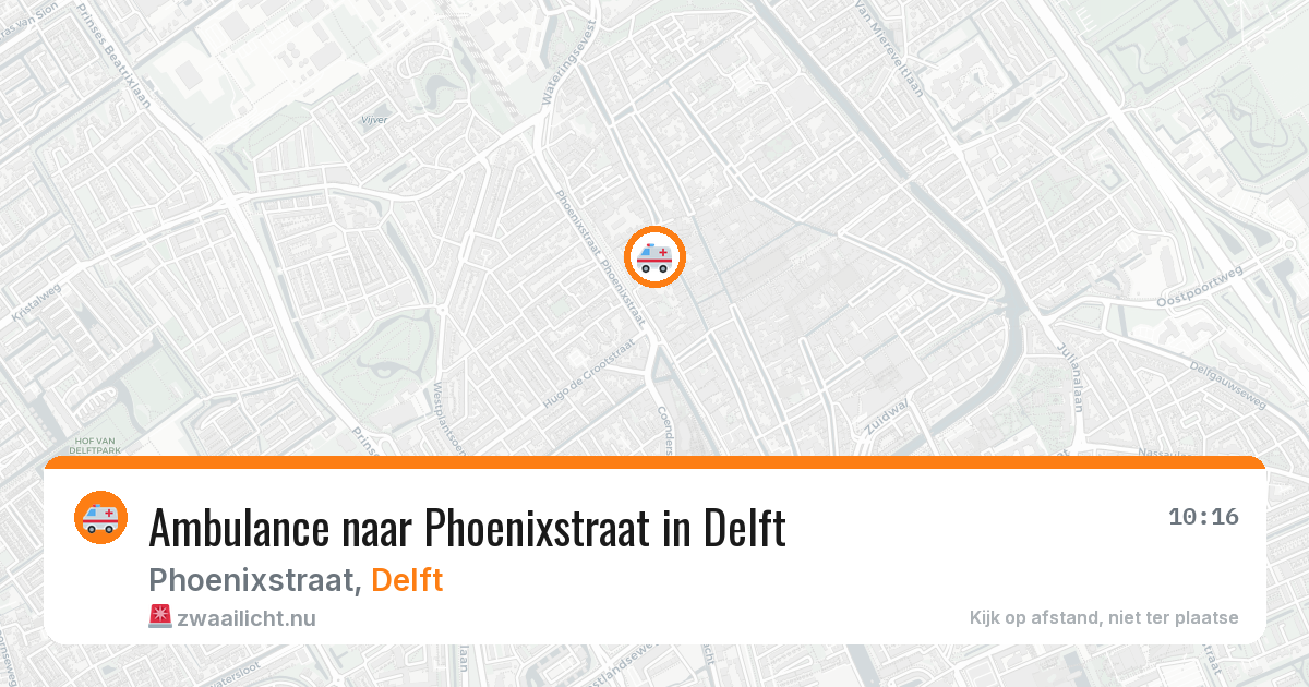 Ambulance naar Phoenixstraat in Delft — 21 mei 2026