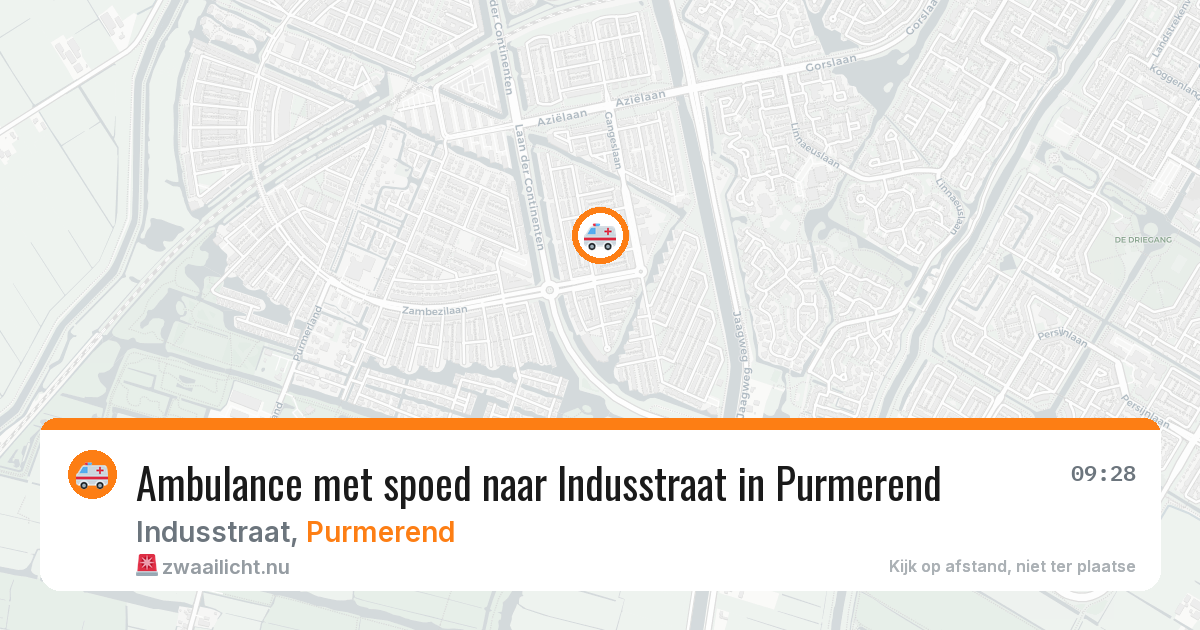 Ambulance met spoed naar Indusstraat in Purmerend — 19 jul 2026