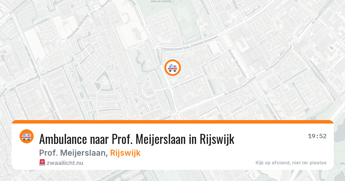 Ambulance naar Prof. Meijerslaan in Rijswijk — 18 jul 2026