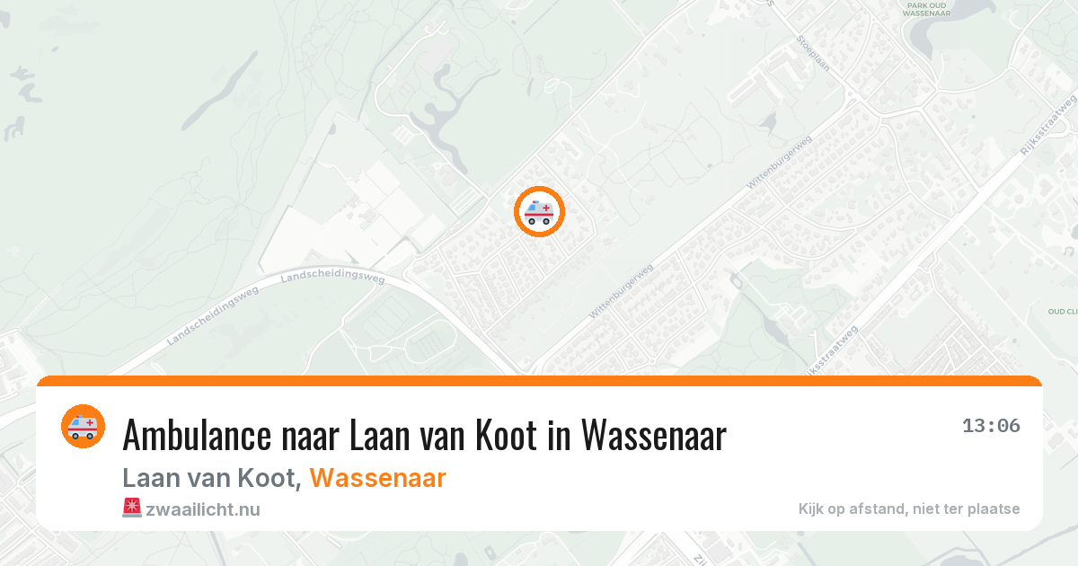 Ambulance naar Laan van Koot in Wassenaar — 26 jul 2026
