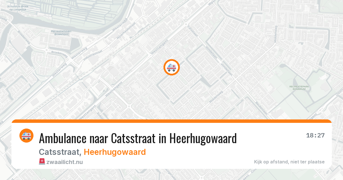 Ambulance naar Catsstraat in Heerhugowaard — 20 jul 2026