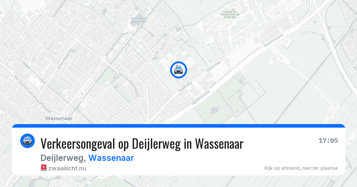 Verkeersongeval op Deijlerweg in Wassenaar — 15 jul 2026