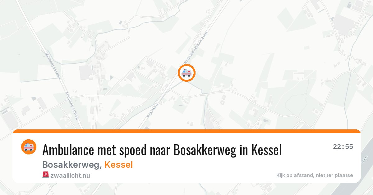 Ambulance met spoed naar Bosakkerweg in Kessel — 13 jul 2026