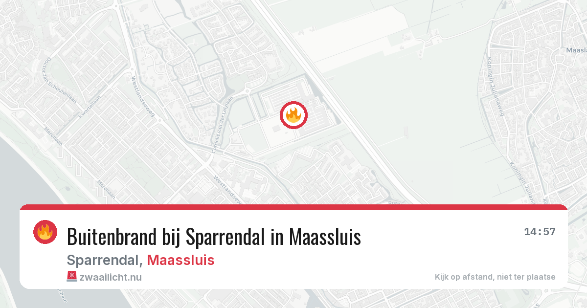 Buitenbrand bij Sparrendal in Maassluis — 28 mei 2026