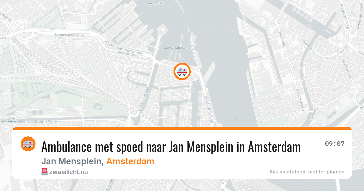 Ambulance met spoed naar Jan Mensplein in Amsterdam — 6 jul 2026