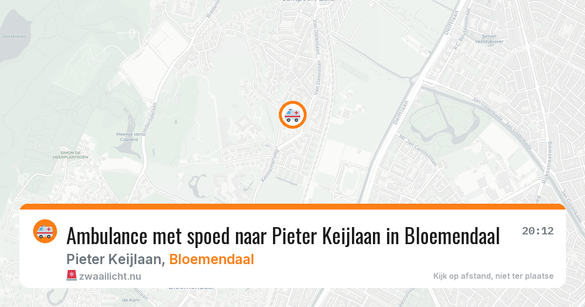 Ambulance met spoed naar Pieter Keijlaan in Bloemendaal — 28 jan 2026
