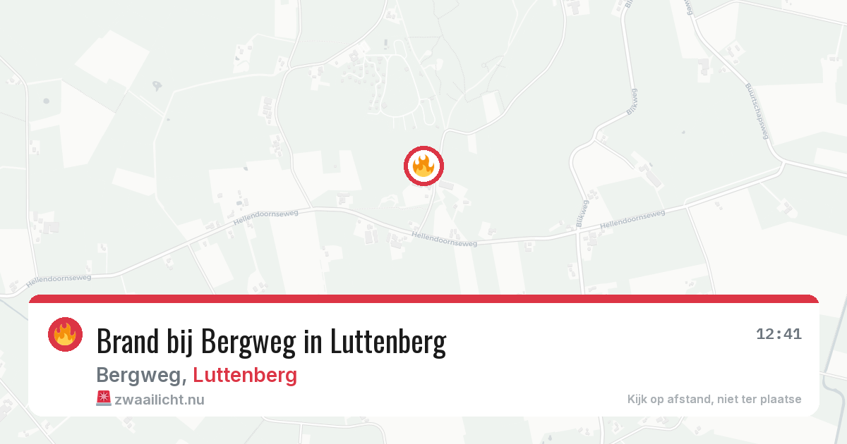 Brand bij Bergweg in Luttenberg — 20 mrt 2026