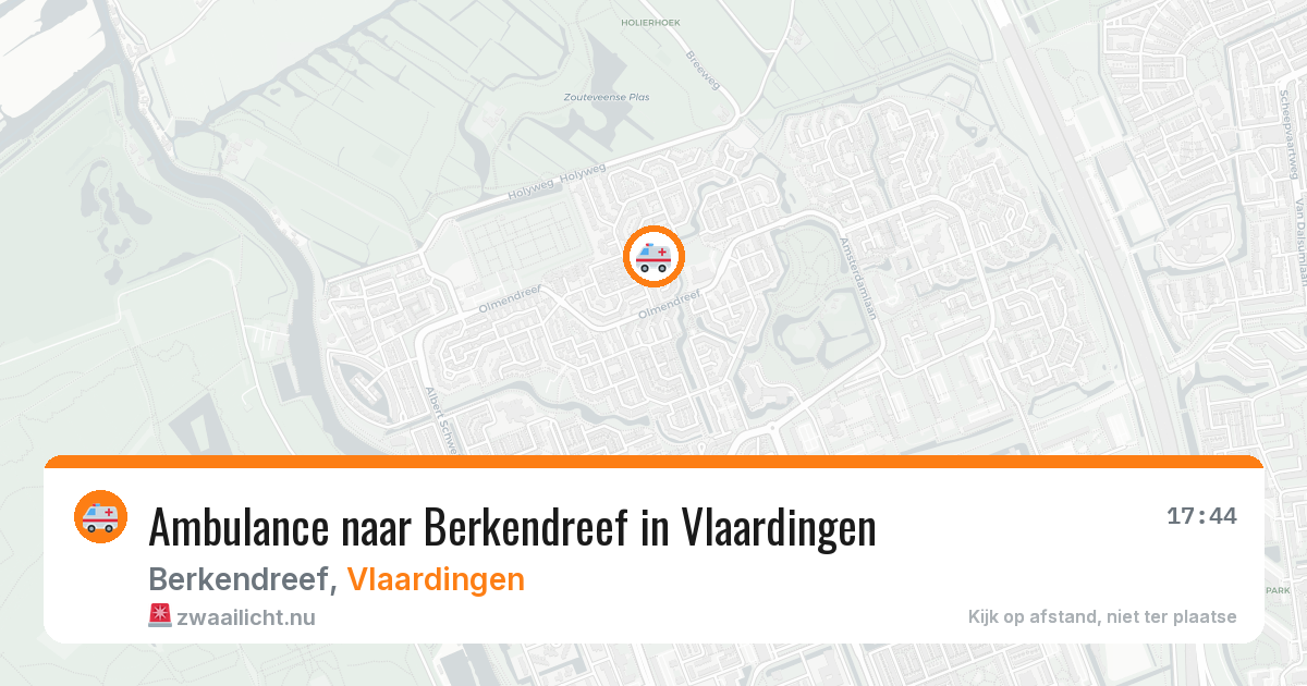 Ambulance naar Berkendreef in Vlaardingen — 23 mrt 2026