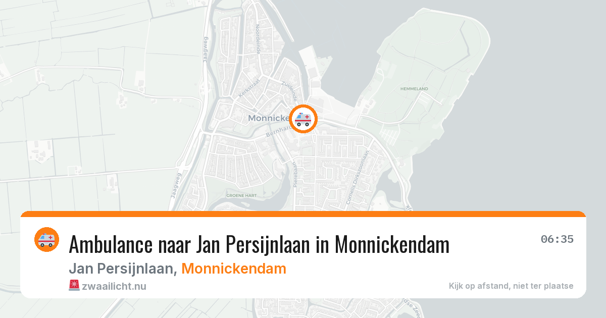Ambulance naar Jan Persijnlaan in Monnickendam — 13 jul 2026