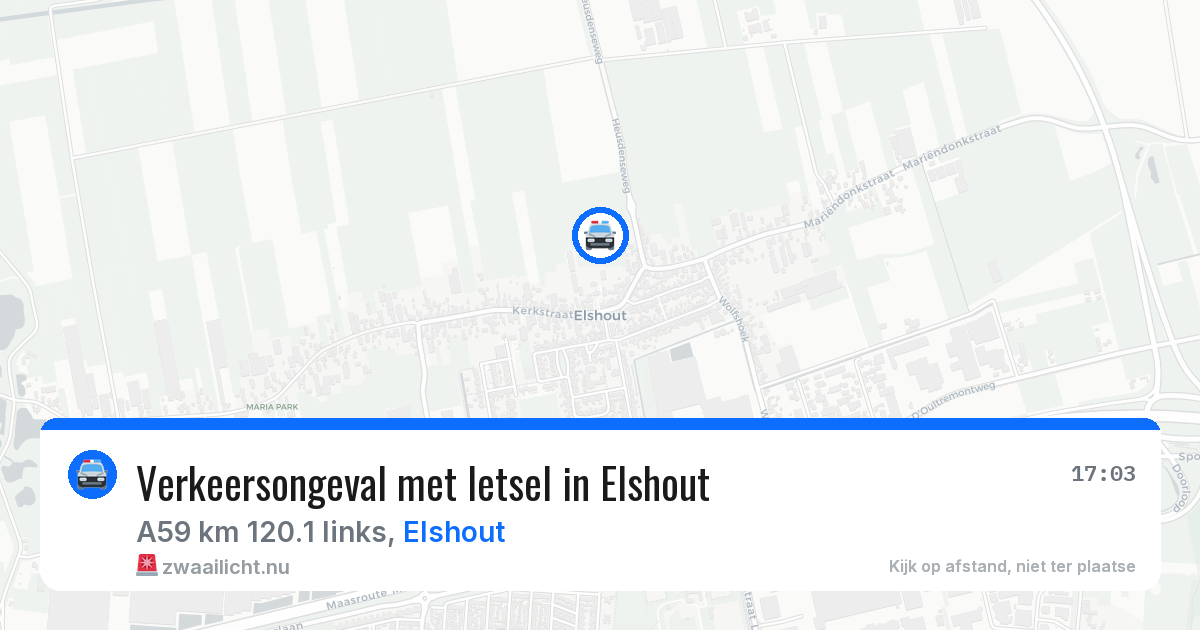 Verkeersongeval met letsel in Elshout — 13 mei 2026